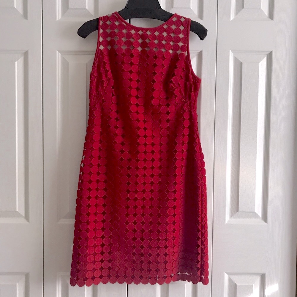 Ralph Lauren geometric lace cocktail dress